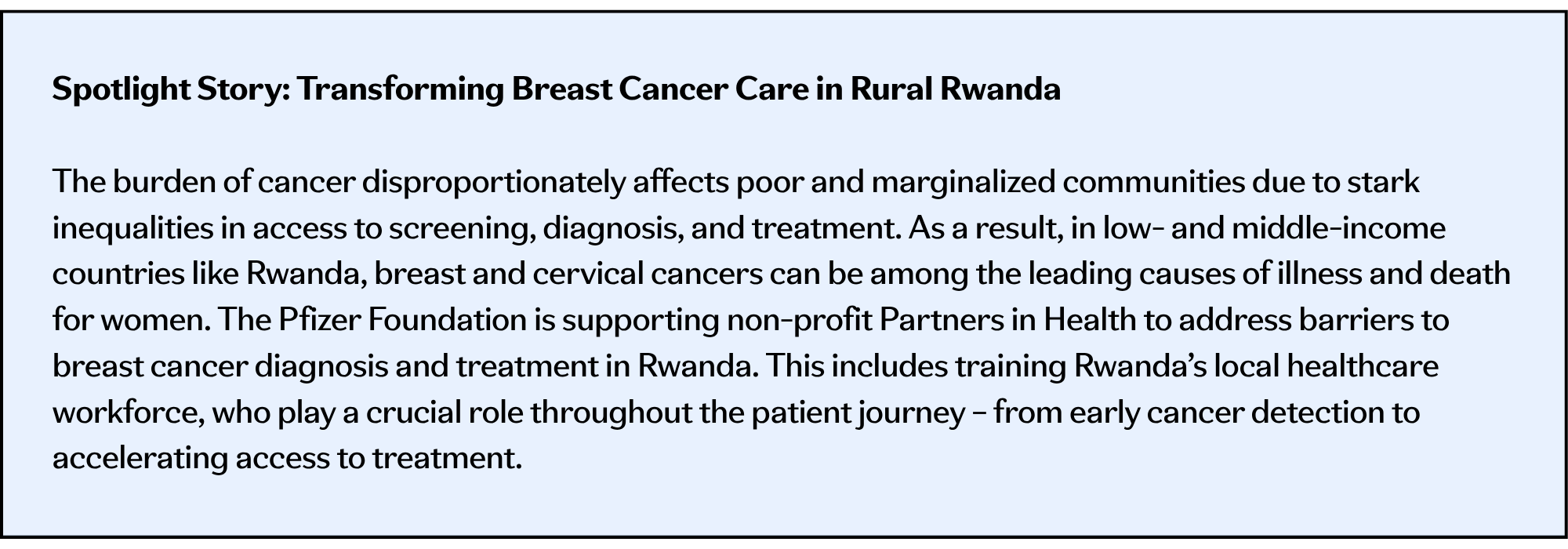 Pfizer 2024 Insights Report Spotlight Story Breast Cancer Rwanda